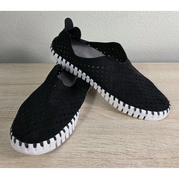 Ilse Jacobsen Shoes - Ilse Jacobsen Tulip 139 Slip On Shoes Black Perforated Comfort Flats EU 38 US 7